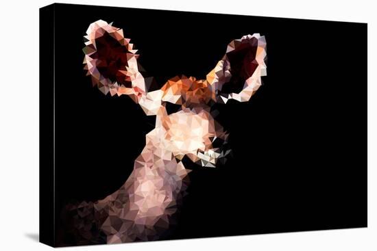 Low Poly Safari Art - Antelope - Black Edition-Philippe Hugonnard-Stretched Canvas