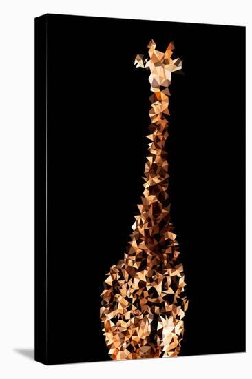 Low Poly Safari Art - Giraffes - Black Edition-Philippe Hugonnard-Stretched Canvas