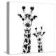 Low Poly Safari Art - Giraffes - White Edition II-Philippe Hugonnard-Stretched Canvas