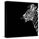 Low Poly Safari Art - The Zebra - Black Edition-Philippe Hugonnard-Stretched Canvas