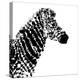 Low Poly Safari Art - Zebra Profile - White edition II-Philippe Hugonnard-Stretched Canvas