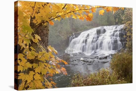 Lower Bond Falls In Autumn #2, Bruce Crossing, MI '11-Monte Nagler-Stretched Canvas