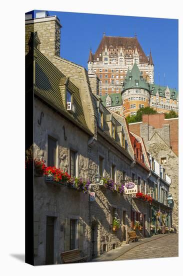 Lower old town with Chateau Frontenac, Quebec City, Quebec, Canada.-Jamie & Judy Wild-Premier Image Canvas