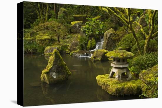 Lower Pond in the Portland Japanese Garden, Portland, Oregon-Michel Hersen-Premier Image Canvas