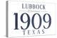 Lubbock, Texas - Established Date (Blue)-Lantern Press-Stretched Canvas