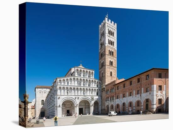 Lucca, ITALY - June 30: Tourists at Church San Martino in Lucca Italy.People Wait outside the Churc-Petr Jilek-Premier Image Canvas