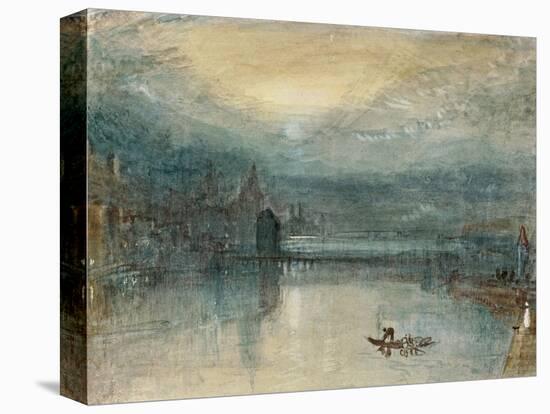 Lucerne by Moonlight: Sample Study, Circa 1842-3, Watercolour on Paper-JMW Turner-Premier Image Canvas