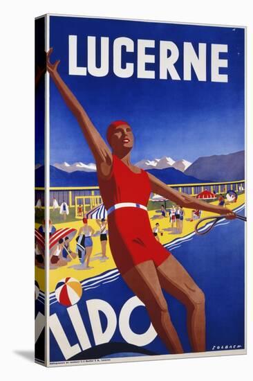 Lucerne Lido, c.1930-null-Premier Image Canvas