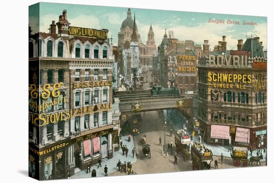 Ludgate Circus, London, England-null-Stretched Canvas