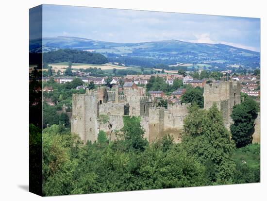 Ludlow Castle from Whitecliff, Shropshire, England, United Kingdom-David Hunter-Premier Image Canvas