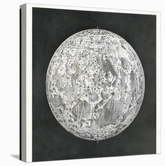 Lunar Map of 1854-Detlev Van Ravenswaay-Premier Image Canvas