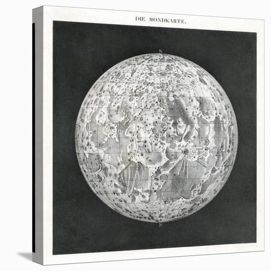 Lunar Map of 1854-Detlev Van Ravenswaay-Premier Image Canvas