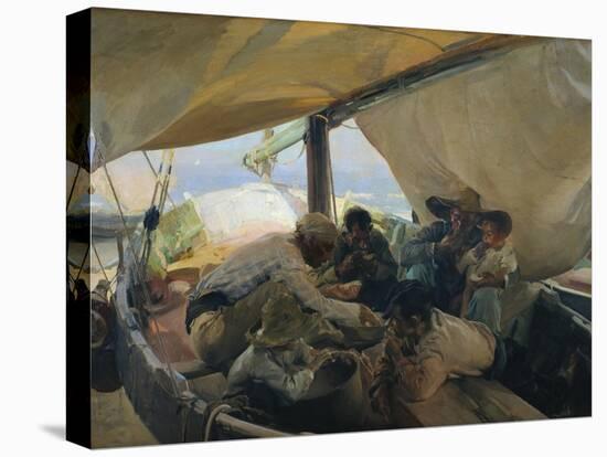 Lunch on the Boat-Joaquín Sorolla y Bastida-Stretched Canvas