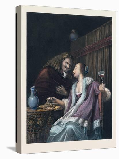 Lunch with Oysters and Wine-Frans Van Mieris-Premier Image Canvas