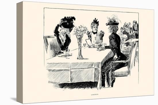 Luncheon-Charles Dana Gibson-Stretched Canvas