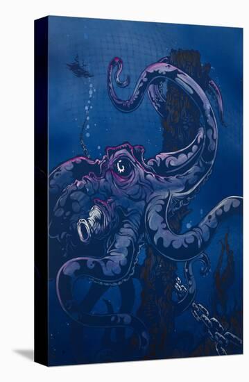 Lurking at 50 Fathoms-David Lozeau-Stretched Canvas