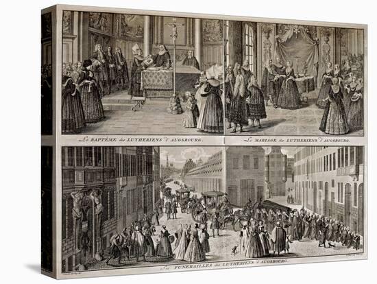 Lutheran Services in Augsburg, Engraved by B. Picart-Catharina Heckel-Premier Image Canvas