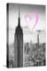 Luv Collection - New York City - Empire State Building-Philippe Hugonnard-Stretched Canvas