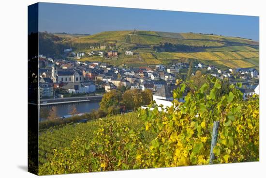 Luxembourg, Remich, Townscape, Vineyards, Autumn Colours-Chris Seba-Premier Image Canvas