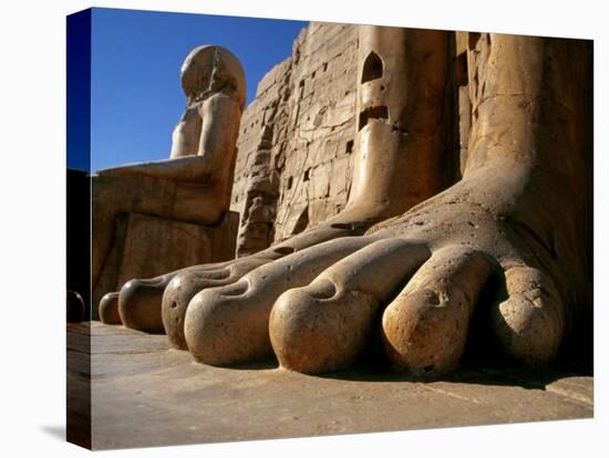 Luxor, Massive Feet on a Statue in the Temple of Karnak, Egypt-Mark Hannaford-Premier Image Canvas