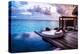 Luxury Beach Resort, Bungalow near Endless Pool over Sea Sunset, Evening on Tropical Island, Summer-Anna Omelchenko-Premier Image Canvas