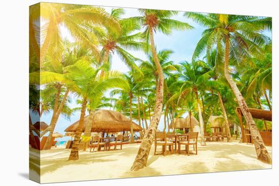Luxury Beach Resort on Playa Del Carmen, Romantic Honeymoon, Beautiful Bungalow on Seaboard, Fresh-Anna Omelchenko-Premier Image Canvas