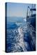 Luxury Navy Blue Sail Yacht is Sailing on High Speed in a Blue Sea with Waves Reflected in a Smooth-Artem Avetisyan-Premier Image Canvas