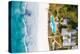 Luxury resort with swimming pool on a palm fringed beach, aerial view, Zanzibar, Tanzania-Roberto Moiola-Premier Image Canvas