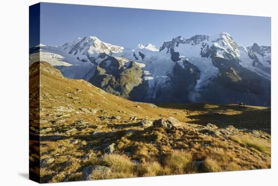 Lyskamm, Castor, Pollux, Breithorn, Gornergrat, Valais, Switzerland-Rainer Mirau-Premier Image Canvas