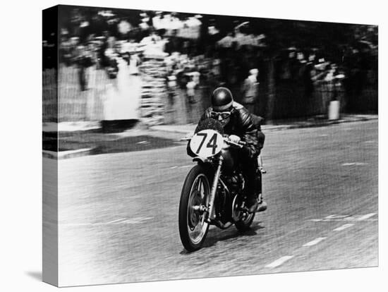 M Barrington on a Moto Guzzi Bike, Isle of Man Tt, 1949-null-Premier Image Canvas