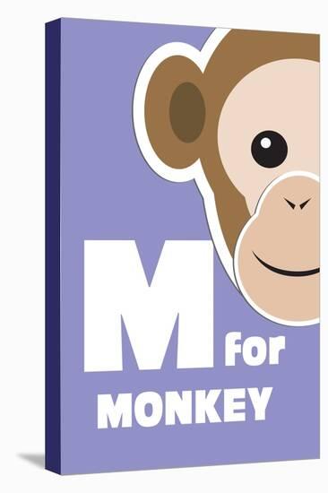 M For The Monkey, An Animal Alphabet For The Kids-Elizabeta Lexa-Stretched Canvas