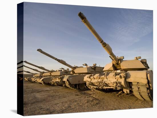 M1 Abrams Tanks at Camp Warhorse-Stocktrek Images-Premier Image Canvas