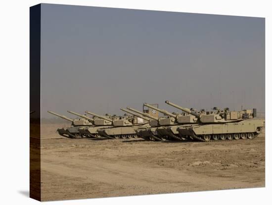 M1 Abrams Tanks at Camp Warhorse-Stocktrek Images-Premier Image Canvas