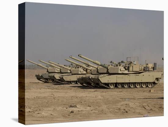 M1 Abrams Tanks at Camp Warhorse-Stocktrek Images-Premier Image Canvas