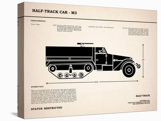 M3 Half Track Car-Mark Rogan-Stretched Canvas