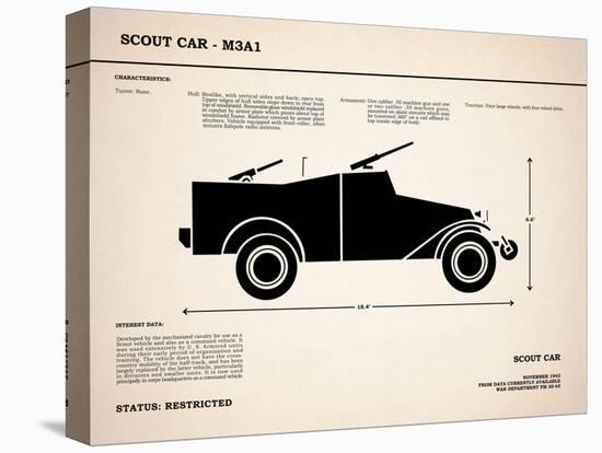 M3A1 ScoutCar-Mark Rogan-Stretched Canvas