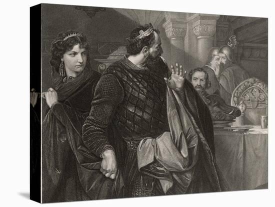 Macbeth, He Alone Sees Banquo's Ghost at the Banquet-M. Adamo-Premier Image Canvas