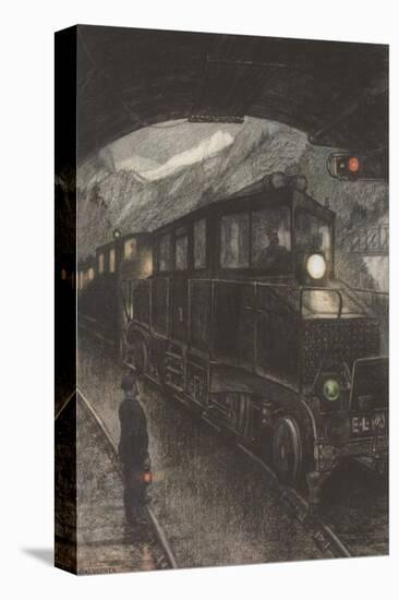 Machine Cycle: Electric Locomotive-Hans Baluschek-Stretched Canvas