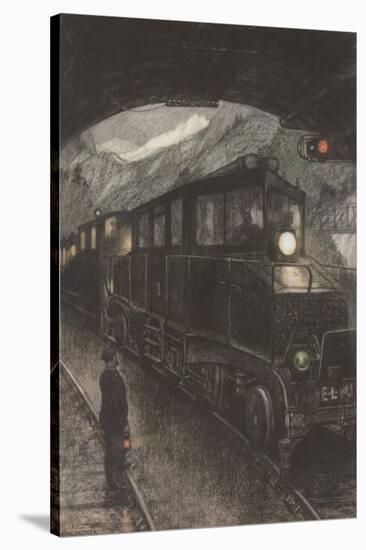 Machine Cycle: Electric Locomotive-Hans Baluschek-Stretched Canvas