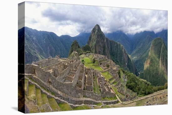 Machu Picchu,  ruined city of the Incas with Mount Huayana Picchu, Andes Cordillera-G&M Therin-Weise-Premier Image Canvas