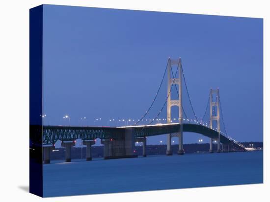 Mackinac Bridge, Straits of Mackinac Between Lakes Michigan and Huron, Michigan, USA-Walter Bibikow-Premier Image Canvas