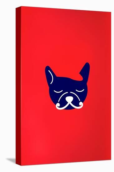 Mad French Bulldog-null-Stretched Canvas