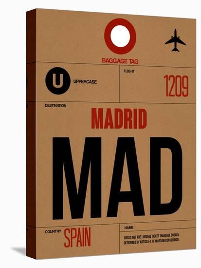 MAD Madrid Luggage Tag 2-NaxArt-Stretched Canvas