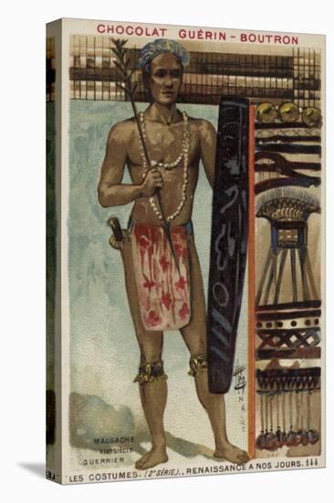 Madagascan Warrior, 19th Century-null-Premier Image Canvas