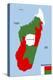 Madagascar Map-tony4urban-Stretched Canvas