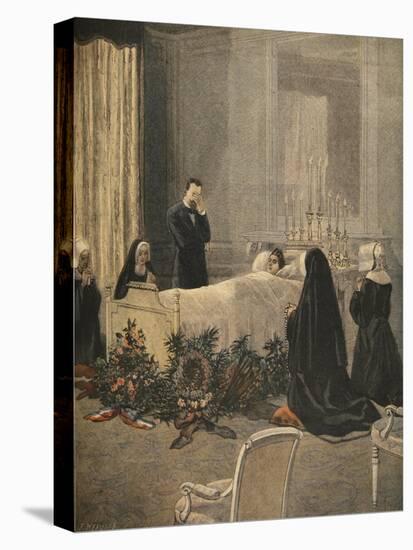 Madame Carnot on Her Deathbed, Illustration from 'Le Petit Journal: Supplement Illustre'-French-Premier Image Canvas