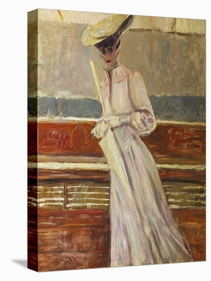 Madame Helleu on the Yacht Etoile-Paul Cesar Helleu-Premier Image Canvas