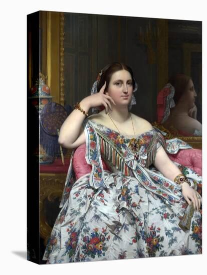 Madame Moitessier-Jean-Auguste-Dominique Ingres-Premier Image Canvas