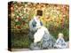 Madame Monet and Child in a Garden-Claude Monet-Premier Image Canvas