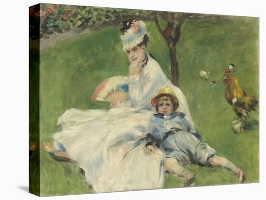 Madame Monet and Her Son, 1874-Pierre-Auguste Renoir-Premier Image Canvas